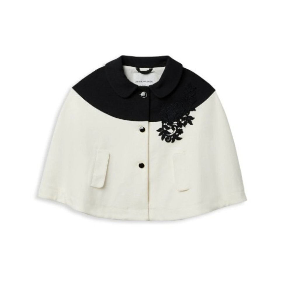 Janie & Jack Kid's Two-Tone Embroidered Cape - 5-6